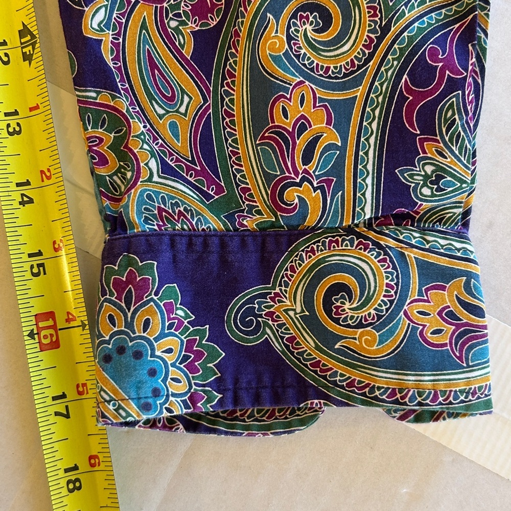 Jones New York Signature Purple Paisley Button Up Long-sleeve Career Top Sz 2X| - Picture 12 of 12